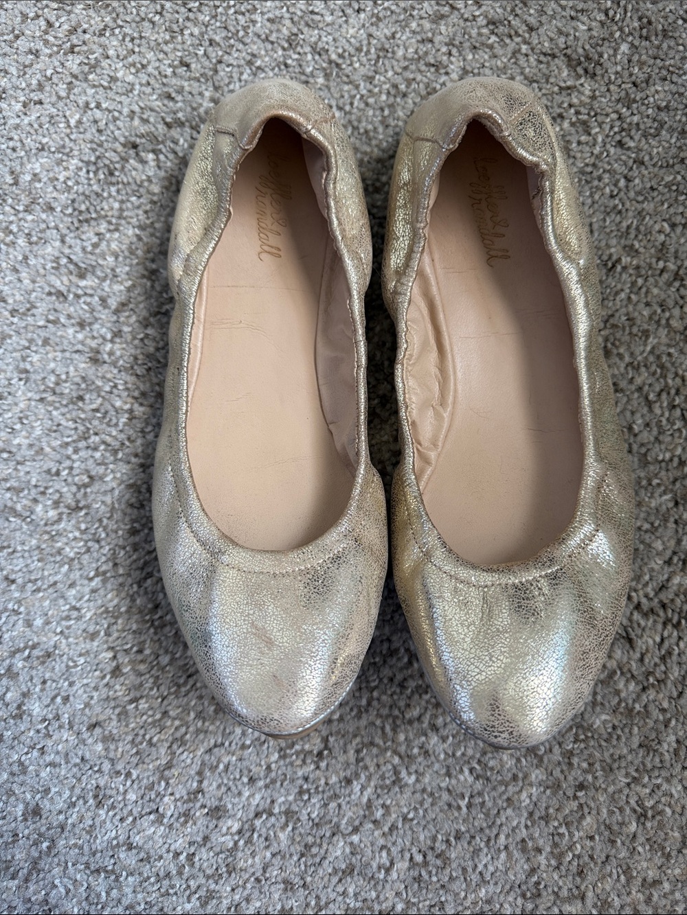 Loeffler Randall Shimmery Gold Ballet Flats